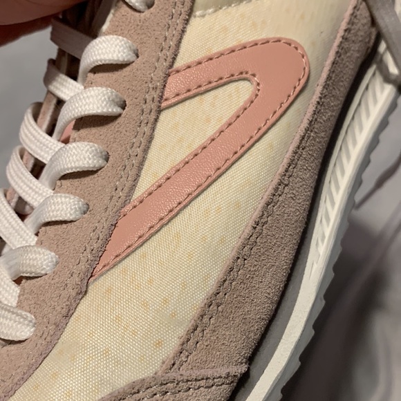 Tretorn Rawlings speckle cream blush pink sneakers trainers low top size 7.5 - Picture 7 of 10